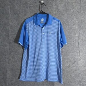 The Players Golf Polo Shirt Striped Blue Mens‎ Large Ahead Extreme Performances